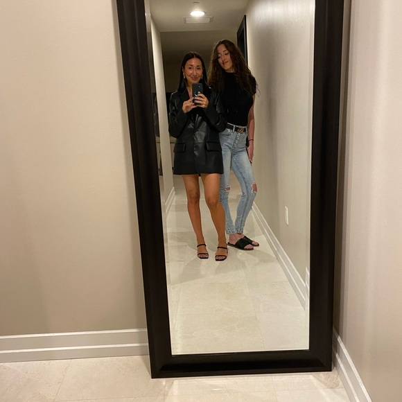 zara faux leather blazer size small - Picture 4 of 5